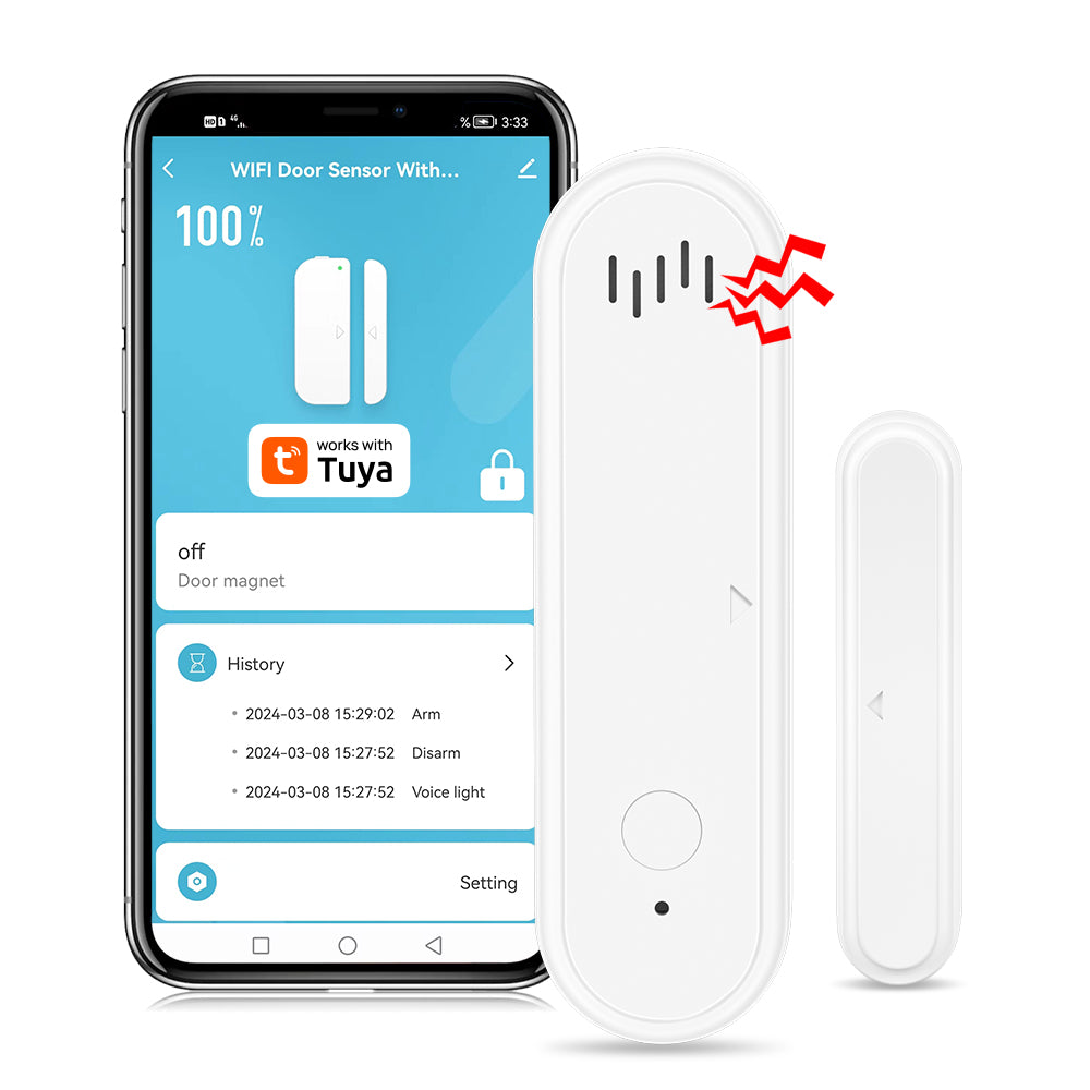 WiFi Smart Home Door  Window Sensor Security Alarm System Compatible With Alexa  Google Assistant 7
