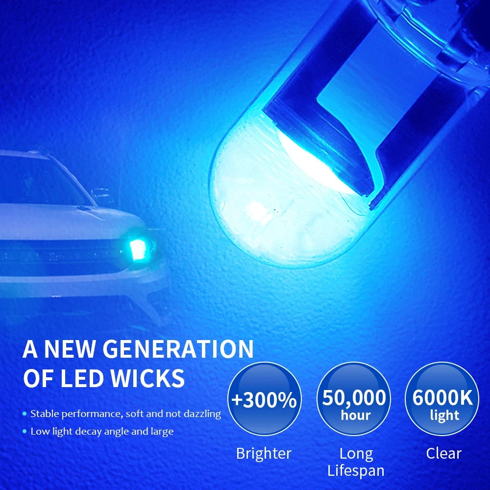 T10 LED Bulbs 10 Pack Canbus Ready 6000K COB Lights For Cars Trucks Super Bright 150LM W5W Replacem 2