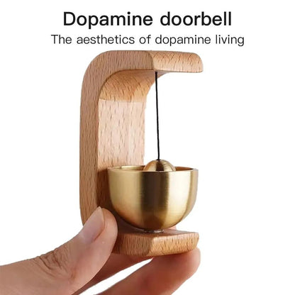 Dopamine Windbell Magnetic Inhalation Home Windbell Beech Car Entry Reminder Bell  Copper  Walnut O 3