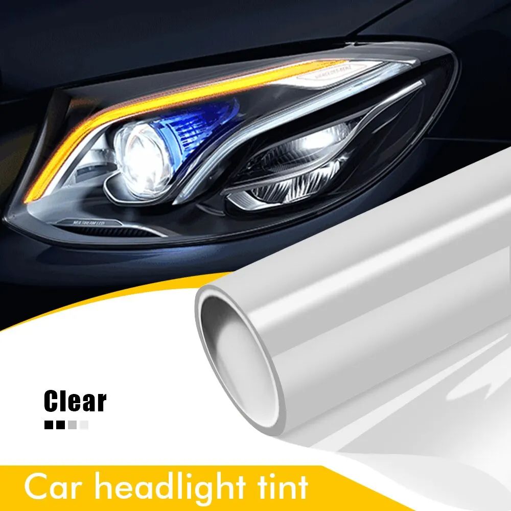 Car Headlight Tint Film Smoke Black PVC Vinyl Wrap For Fog Lights Taillights Waterproof Car Sticker 5