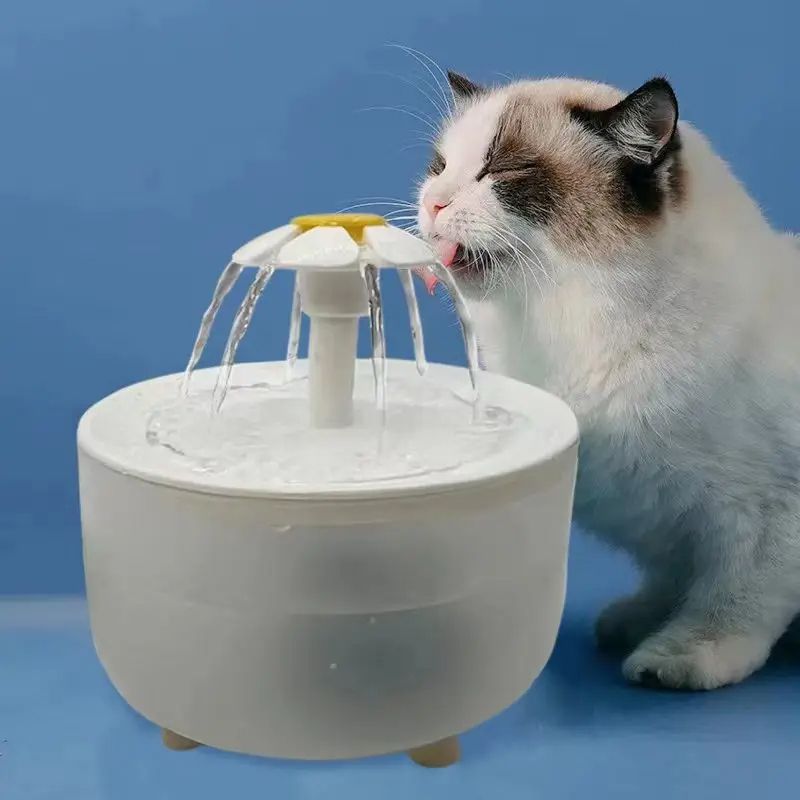 Pets Water Fountain Auto Filter USB Electric Mute Cat Drinker Bowl, Recirculating Water Dispenser for Cats with Pump