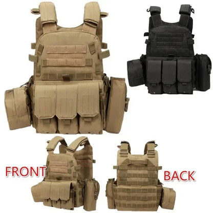 6094 Military Tactical Vest Combat Body Armor Plate Carrier With Molle Pouches 2