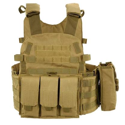 6094 Military Tactical Vest Combat Body Armor Plate Carrier With Molle Pouches 7