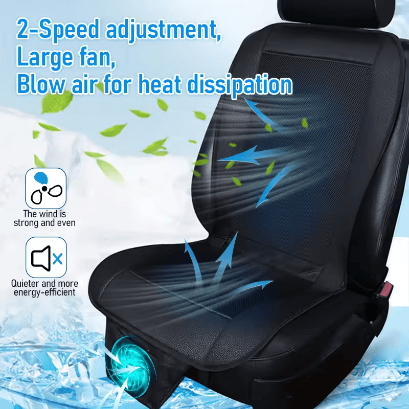 12V Car Cooling Seat Cushion with 8 Fans Ventilated Summer Seat Pad for Comfortable Driving