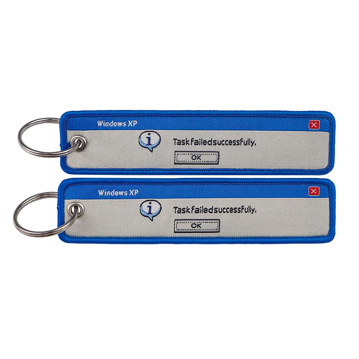 Task Failed Successfully Embroidered Keychain  Funny Key Tag For Motorcycles Cars Backpacks  Durabl 4
