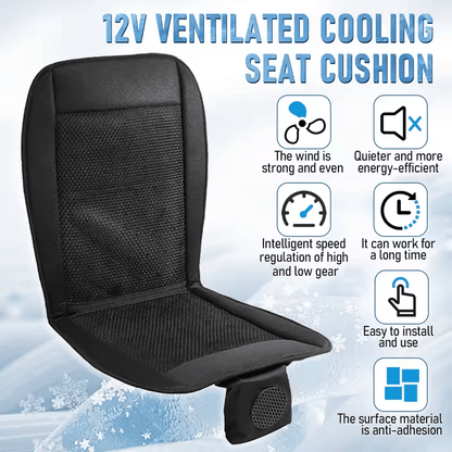 12V Car Cooling Seat Cushion With 8 Fans Ventilated Summer Seat Pad For Comfortable Driving 1