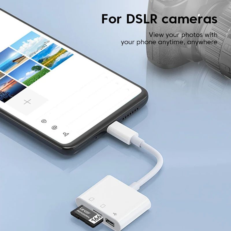 USB Type C OTG Card Reader SDTF Memory Adapter Compatible With Huawei Samsung Xiaomi Devices 2