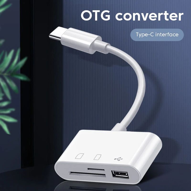 USB Type C OTG Card Reader SDTF Memory Adapter Compatible With Huawei Samsung Xiaomi Devices 3
