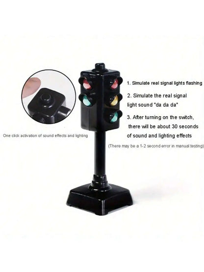 Mini Traffic Signs Road Light Block  Children Safety Education Puzzle Toy With LED  Sound  Ideal Ki 3