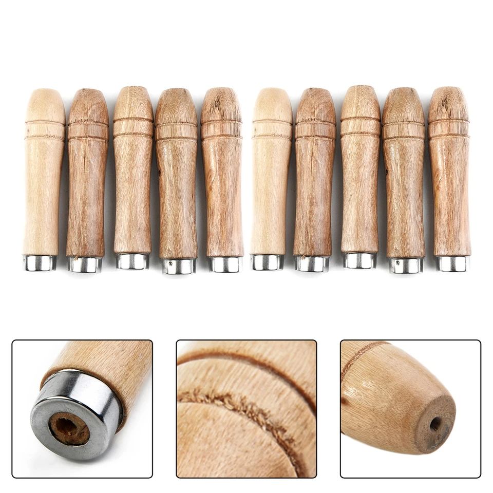 Durable Wooden File Handle Replacement RustProof Metal Collar For Woodworking File Rasps Craft Tool 4