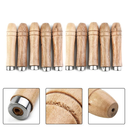 Durable Wooden File Handle Replacement RustProof Metal Collar For Woodworking File Rasps Craft Tool 4