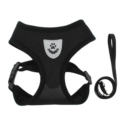 Summer Cat  Dog Harness Lead Leash Adjustable Vest Breathable Polyester Mesh With Reflective Strips 7