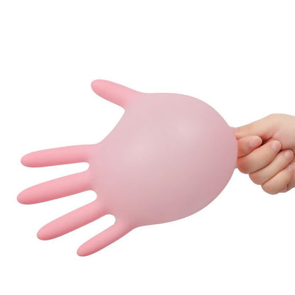 Pink Disposable Nitrile Gloves LatexFree PowderFree For Household Cleaning Salon Kitchen And Work U 2