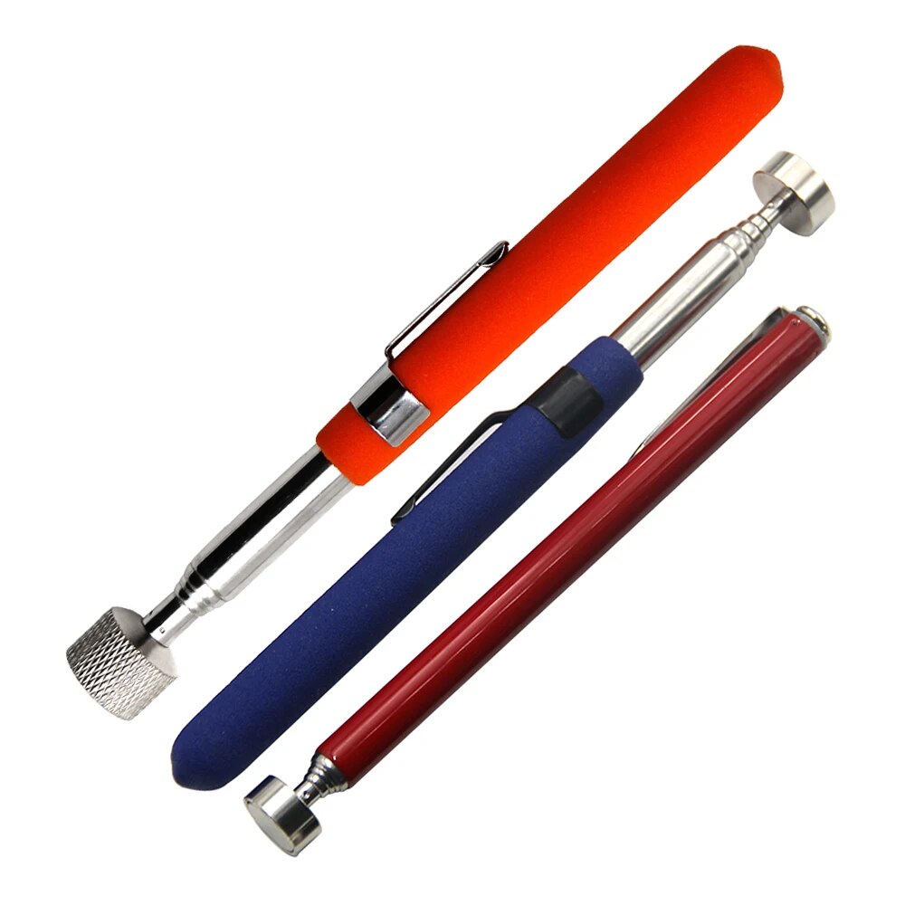 Magnetic Pickup Tool Set, Retractable Extractor Rods (5lb/8lb/10lb),Pen Clip Design for Automotive & DIY Repairs