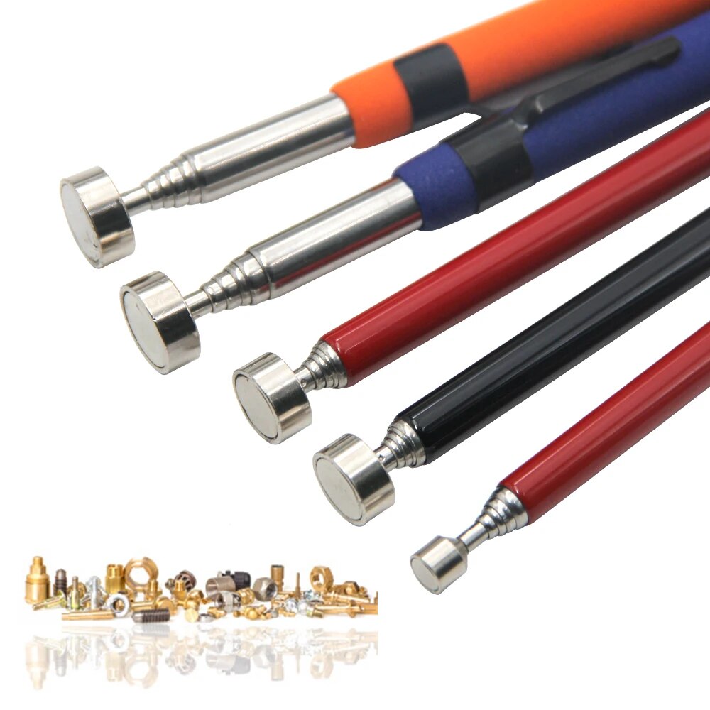 Magnetic Pickup Tool Set, Retractable Extractor Rods (5lb/8lb/10lb),Pen Clip Design for Automotive & DIY Repairs