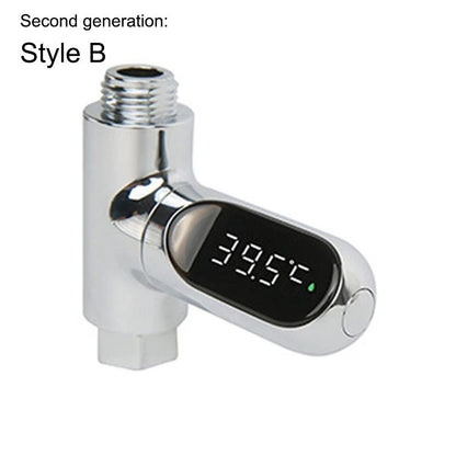 LED Display Household Water Shower Thermometer Flow Selfpowered Thermometer For Baby Care Energy Mo 7