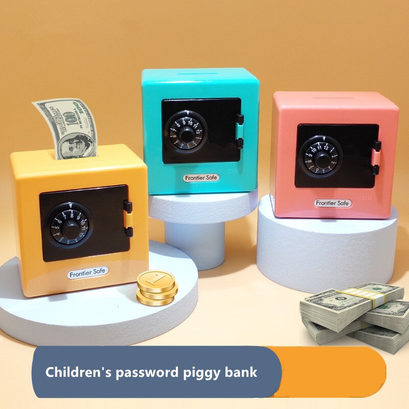 Mini ATM Piggy Bank Retro Password Money Box For Cash  CoinsRotating Dial Safe With Automatic Depos 1