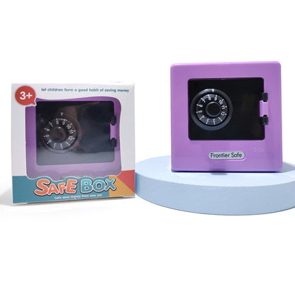 Mini ATM Piggy Bank Retro Password Money Box For Cash  CoinsRotating Dial Safe With Automatic Depos 9