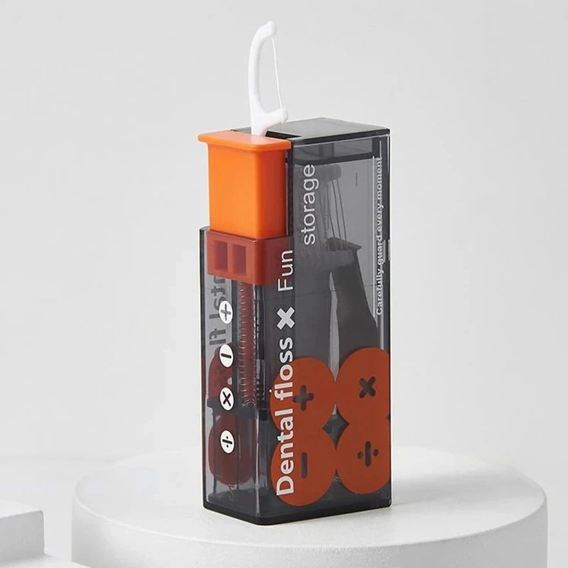 Portable Floss Dispenser With Disposable Floss Picks Automatic Ejectable Floss Organizer For Oral C 1