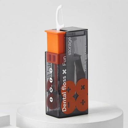 Portable Floss Dispenser With Disposable Floss Picks Automatic Ejectable Floss Organizer For Oral C 1