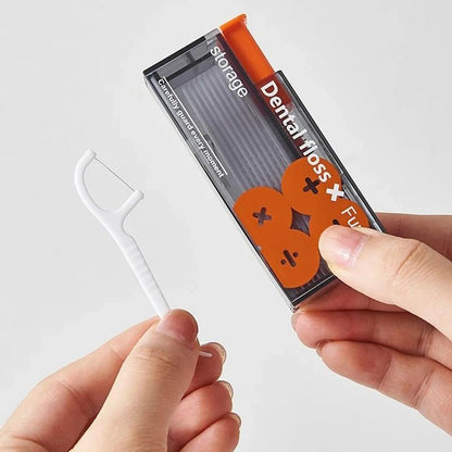 Portable Floss Dispenser With Disposable Floss Picks Automatic Ejectable Floss Organizer For Oral C 4