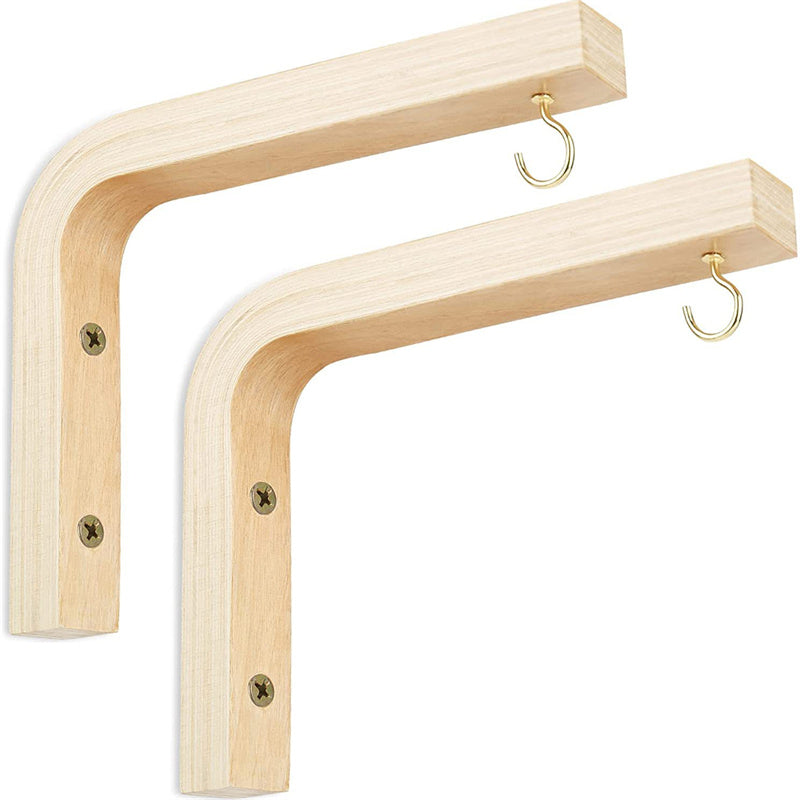 Nordic Natural Wood Wall Plant Hangers, Sturdy Hanging Flower Pot Hook for Lanterns, Wind Chimes & Balcony Decor