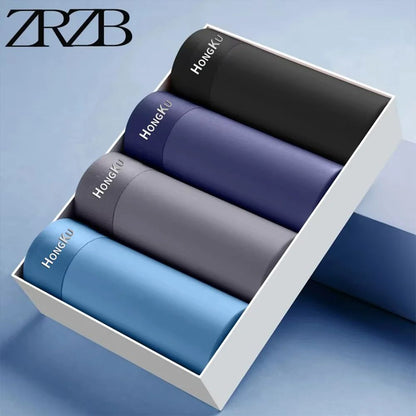 Men Ice Silk Boxer Briefs UltraBreathable MoistureWicking Underwear 1