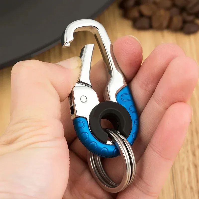 Premium Stainless Steel Keychain Buckle For Men  HeavyDuty Carabiner Hook Outdoor Climbing Key Ring 3