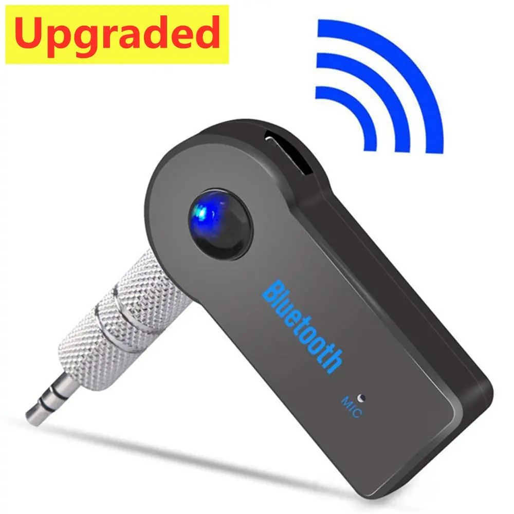 Aux Car Bluetooth Receiver with AUX Jack, Wireless Audio Adapter for Music Streaming, Hands-Free Calls, and Speaker