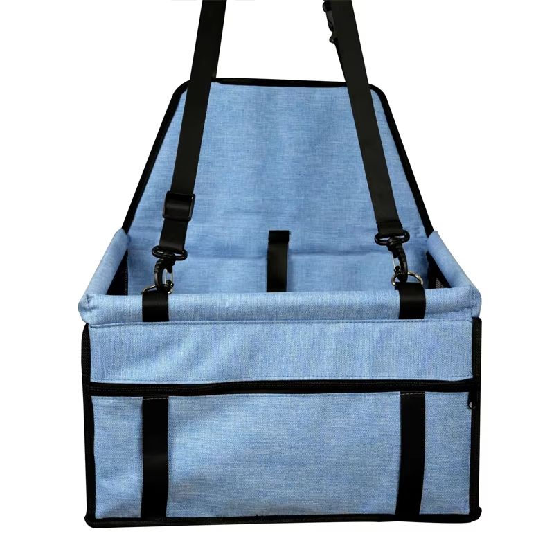 Premium Dog Car Seat Cover Foldable Travel Pet Booster With Safety Belt  Breathable Mesh 13