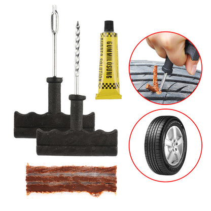Premium Car Tire Repair Tool Kit Tubeless Tyre Puncture Plug Set For Motorcycle Truck  Vacuum Tires 1