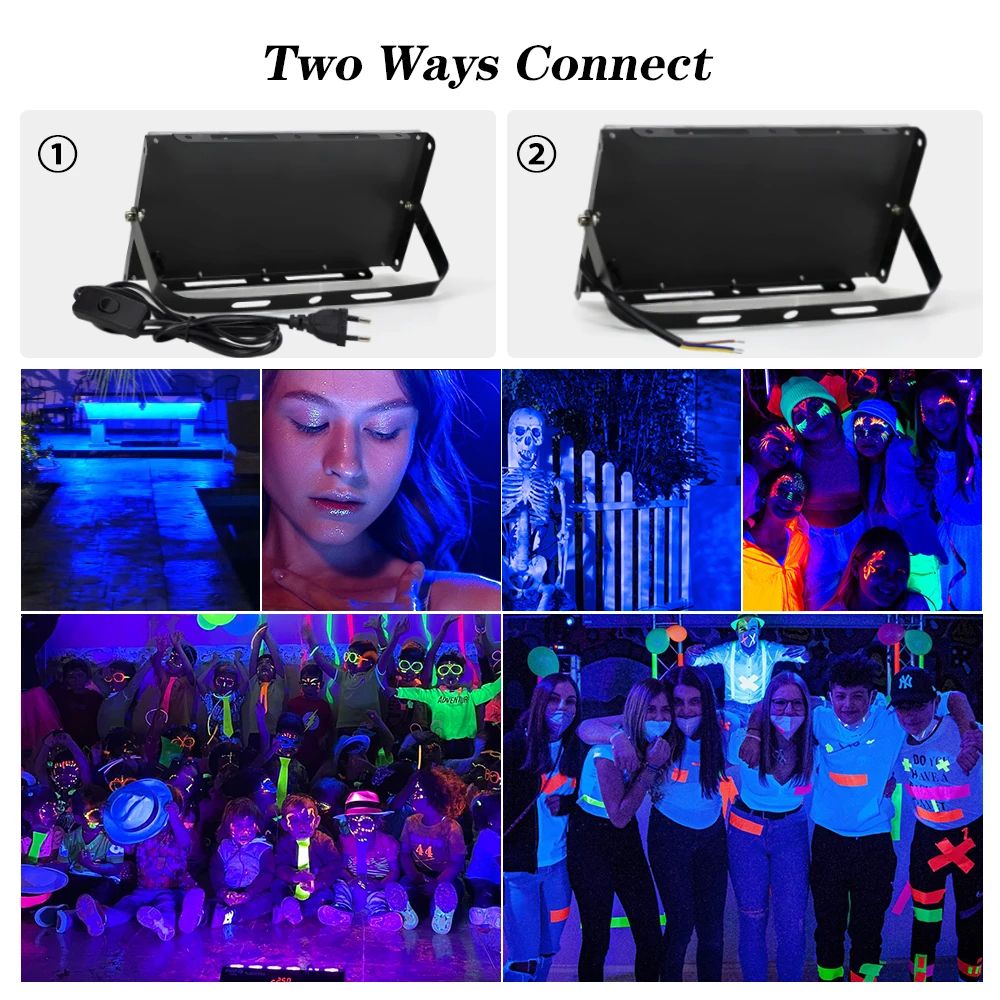 LED UV Floodlight Ultraviolet Stage Lamp Waterproof LED Stage Blacklight For Disco Party 2