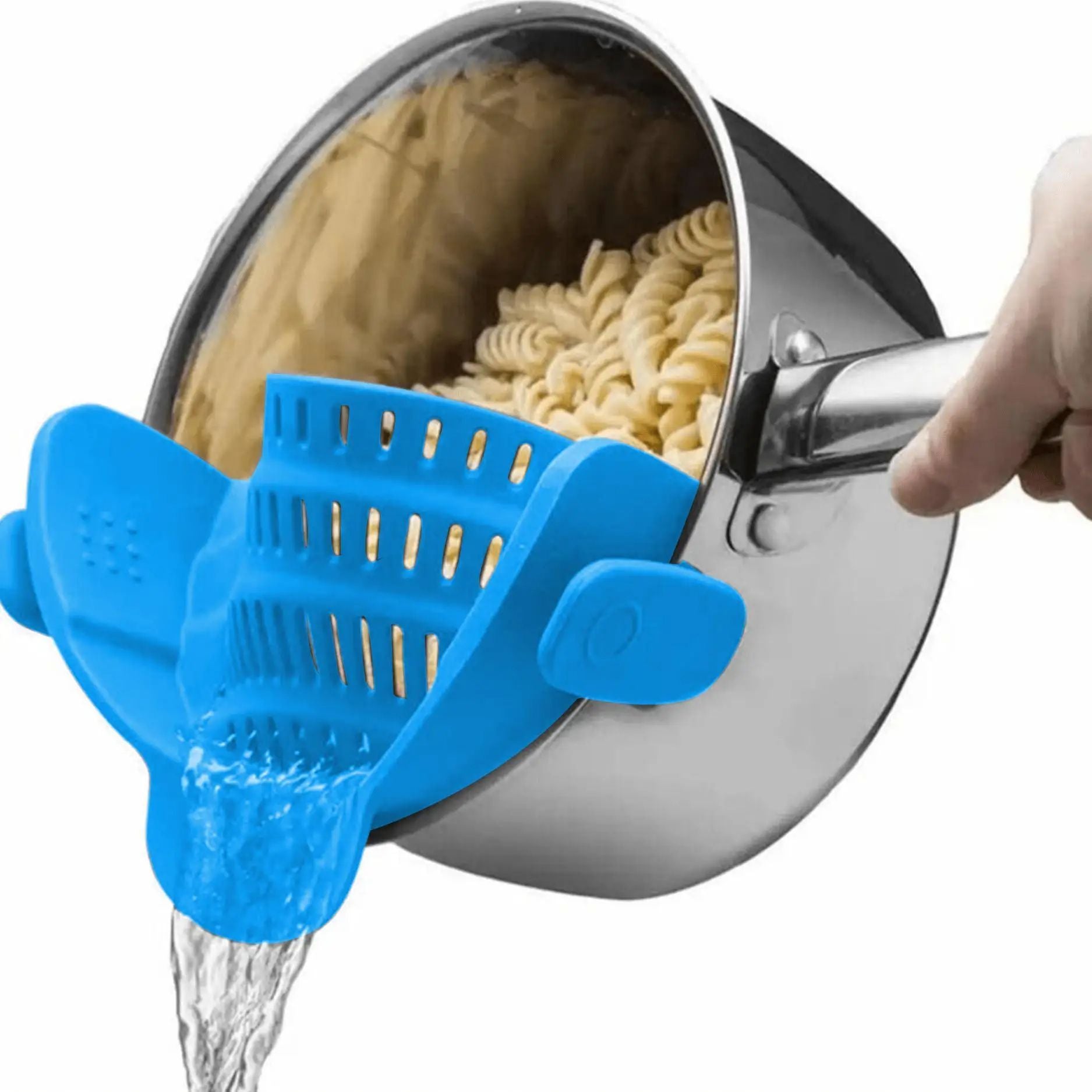 Adjustable ClipOn Pot Strainer  1pc Silicone Kitchen Strainer For Pots Pans  Bowls  HandsFree Food  11