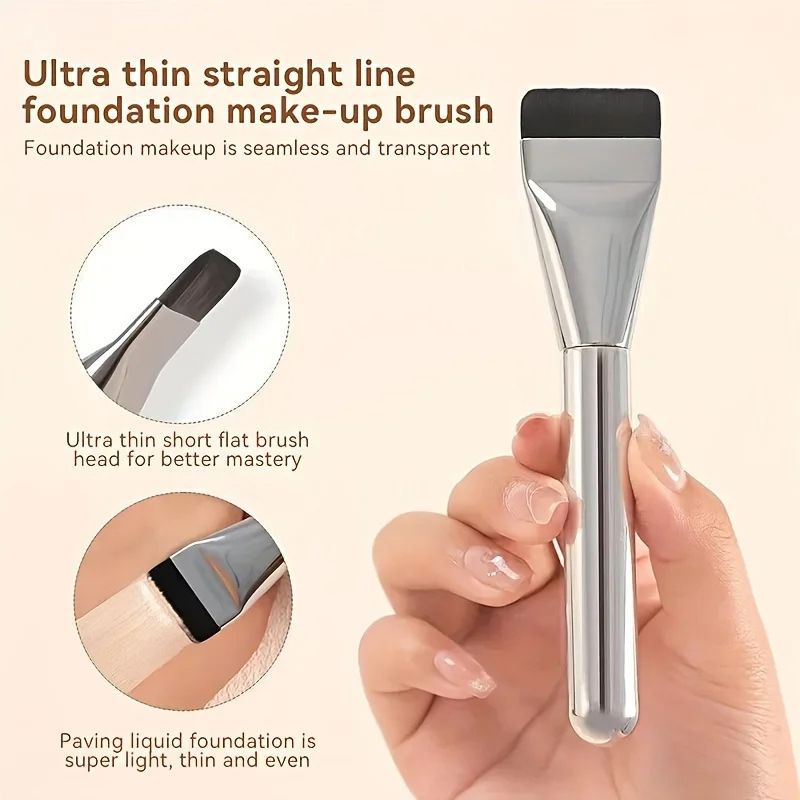 MultiUse UltraFine Hypoallergenic Nylon Bristle Oval Foundation Brush Ideal For Face Contouring  Fl 3