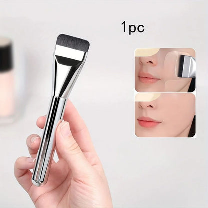 MultiUse UltraFine Hypoallergenic Nylon Bristle Oval Foundation Brush Ideal For Face Contouring  Fl 6