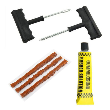 Premium Car Tire Repair Tool Kit Tubeless Tyre Puncture Plug Set For Motorcycle Truck  Vacuum Tires 5
