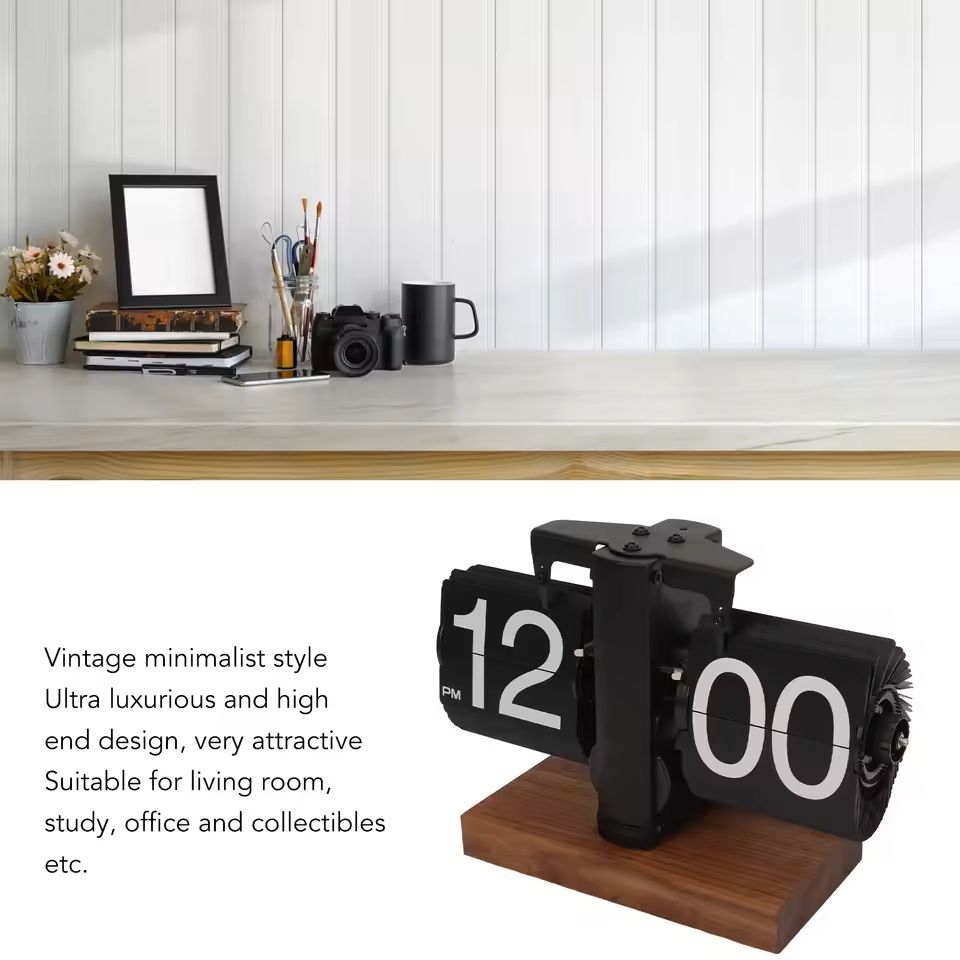Retro Flip Down Clock  Vintage Mechanical Timepiece For Stylish Spaces 5