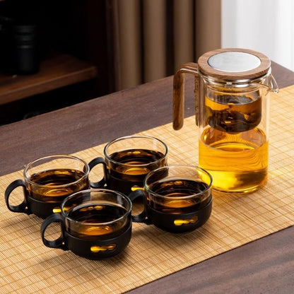 Magnetic Glass Teapot With Infuser  OneClick Water Separation Tea Maker For Effortless Brewing 9
