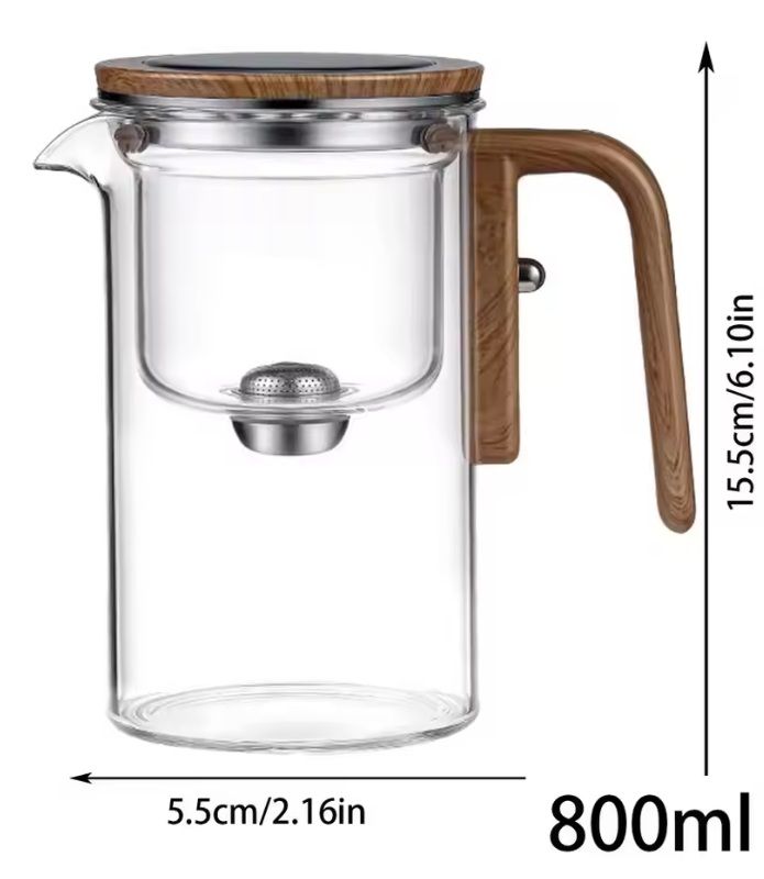 Magnetic Glass Teapot With Infuser  OneClick Water Separation Tea Maker For Effortless Brewing 3