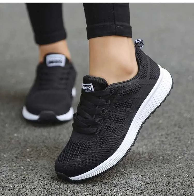 Womens Breathable Mesh Walking Sneakers  Lightweight Casual Flats For Gym Travel  Everyday Wear 1
