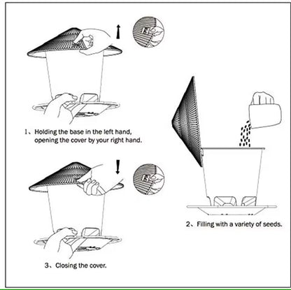 Automatic Hanging Bird Feeder With MultiHole Dispenser For Outdoor Use 5