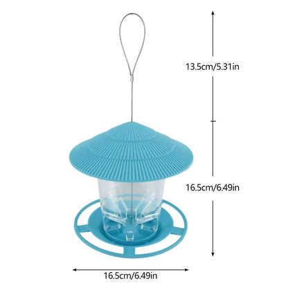 Automatic Hanging Bird Feeder With MultiHole Dispenser For Outdoor Use 7