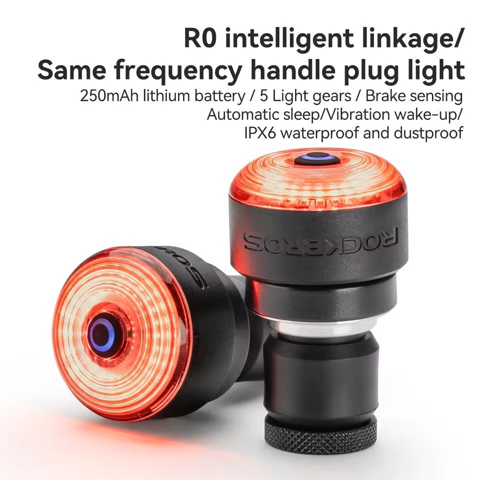 Bicycle Handlebar End Lights With Brake Sensor And 5 Lighting Modes 3