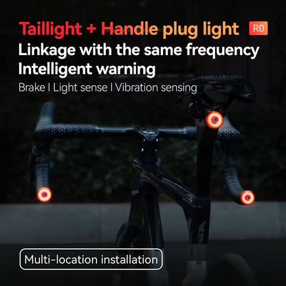 Bicycle Handlebar End Lights With Brake Sensor And 5 Lighting Modes 5