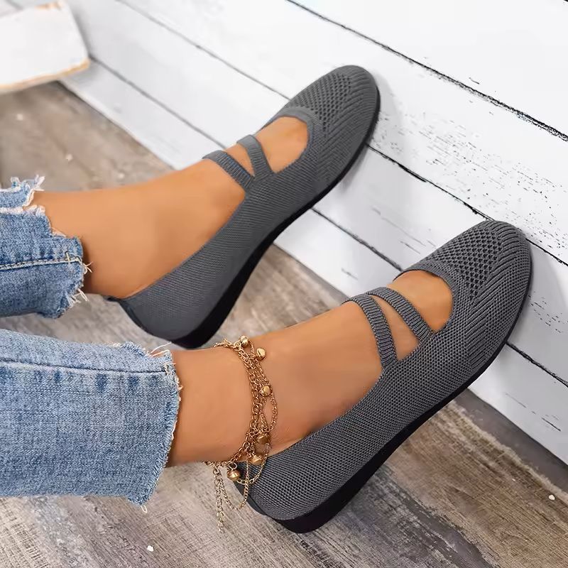 Womens Breathable Knitted Flats  Lightweight SlipOn Summer Loafers 9