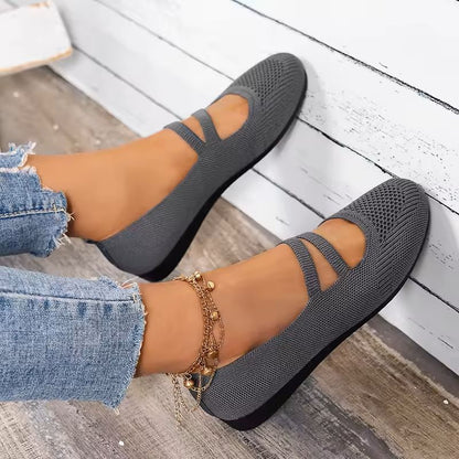 Womens Breathable Knitted Flats  Lightweight SlipOn Summer Loafers 9