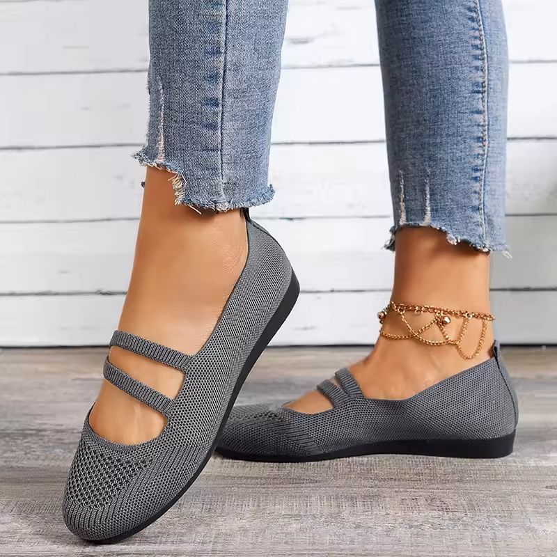 Women's Breathable Knitted Flats – Lightweight Slip-On Summer Loafers
