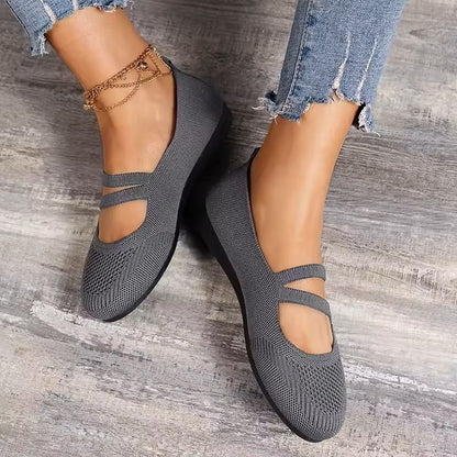 Womens Breathable Knitted Flats  Lightweight SlipOn Summer Loafers 2