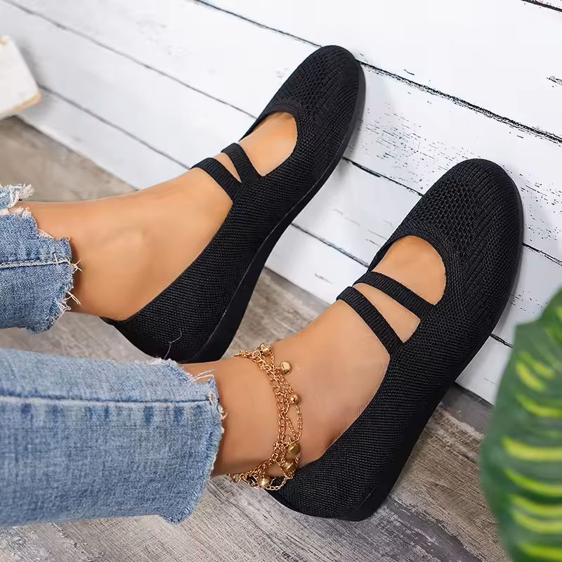Womens Breathable Knitted Flats  Lightweight SlipOn Summer Loafers 6