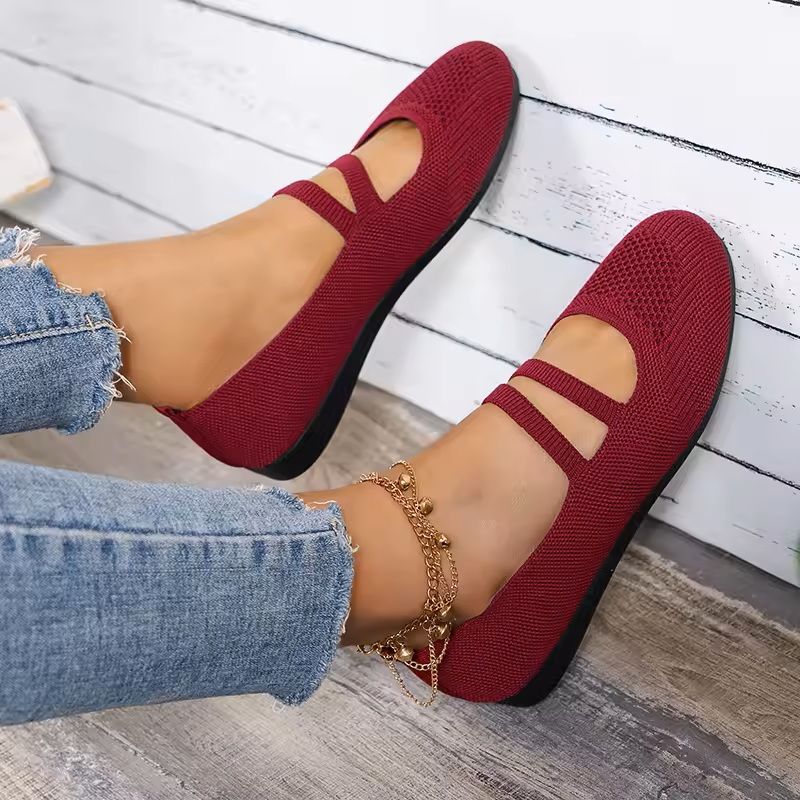 Womens Breathable Knitted Flats  Lightweight SlipOn Summer Loafers 8